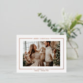 バラエレガント金ゴールドメリークリスマスパーソナライズされた 箔シーズンポストカード (立ち正面)