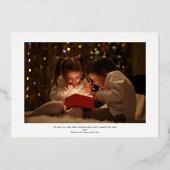 バラエレガント金ゴールドメリークリスマスホリデーカード 箔シーズンカード (裏面)