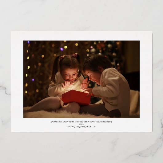 バラエレガント金ゴールドメリークリスマスホリデーカード 箔シーズンカード (裏面)