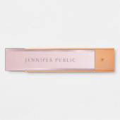 バラエレガント金ゴールドモダンミニマルテンプレート サインプレート (正面)