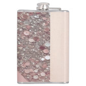 バラエレガント金ゴールドモノグラムビニール包まれたフラスコ フラスク (裏面)