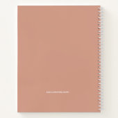 バラエレガント金ゴールドモノグラム名ファミリレシピ ノートブック (裏面)