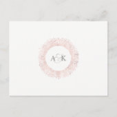 バラエレガント金ゴールドモノグラム日付ポストカードを保存 案内ポストカード (正面)