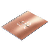 バラエレガント金ゴールドモノグラム計画 ノートブック (左側)