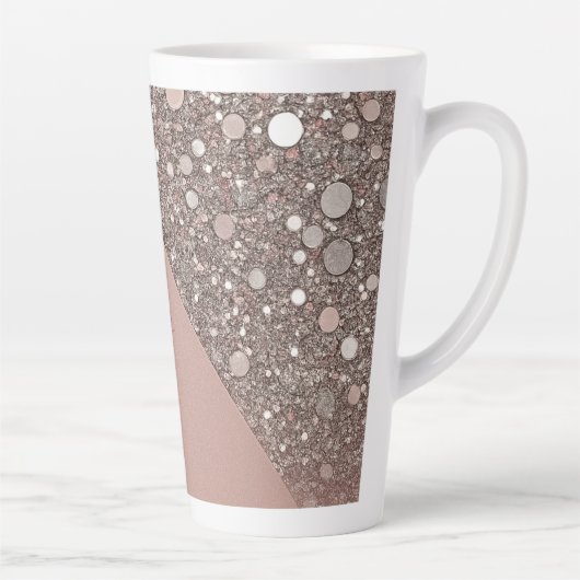 バラエレガント金ゴールドモノグラム カフェラテマグ (右)