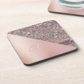 バラエレガント金ゴールドモノグラム コースター (左側)