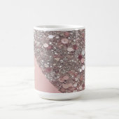 バラエレガント金ゴールドモノグラム コーヒーマグカップ (中央)