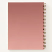 バラエレガント金ゴールドモノグラム ノートブック (裏面)