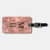 バラエレガント金ゴールドモノグラム ラゲッジタグ (正面横)
