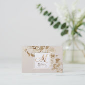 バラエレガント金ゴールドモノグラム 名刺 (スタンド正面)