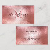 バラエレガント金ゴールドモノグラム 名刺 (正面/裏面)