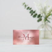 バラエレガント金ゴールドモノグラム 名刺 (スタンド正面)