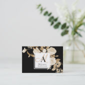 バラエレガント金ゴールドモノグラム 名刺 (スタンド正面)