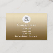 バラエレガント金ゴールドモノグラム 名刺 (裏面)