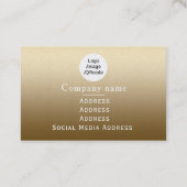 バラエレガント金ゴールドモノグラム 名刺 (裏面)