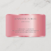 バラエレガント金ゴールドユー文字カスタムテンプレートラグジュアリー 名刺 (裏面)