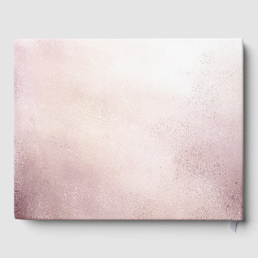 バラエレガント金ゴールドラインストーンハートゲストブック ゲストブック (裏面)