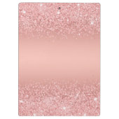 バラエレガント金ゴールドラックスきらめくモノグラム クリップボード (裏面)