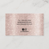 バラエレガント金ゴールドリップ美しいサロンメイクアップアーティスト 名刺 (裏面)