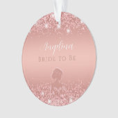バラエレガント金ゴールドリュックスきらめくブライダルシャワー オーナメント (正面)