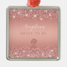 バラエレガント金ゴールドリュックスきらめくブライダルシャワー メタルオーナメント