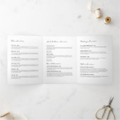 バラエレガント金ゴールドリーフのロゴサロン、スパパンフレット 三つ折りカード (内部)