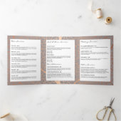 バラエレガント金ゴールドリーフツリーパターンサロンパンフレット 三つ折りカード (内部)