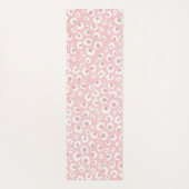 バラエレガント金ゴールドレオパード印刷ホワイトパターン ヨガマット (裏面)