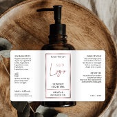 バラエレガント金ゴールドロゴヘア油2OZスポイトボトル ラベル