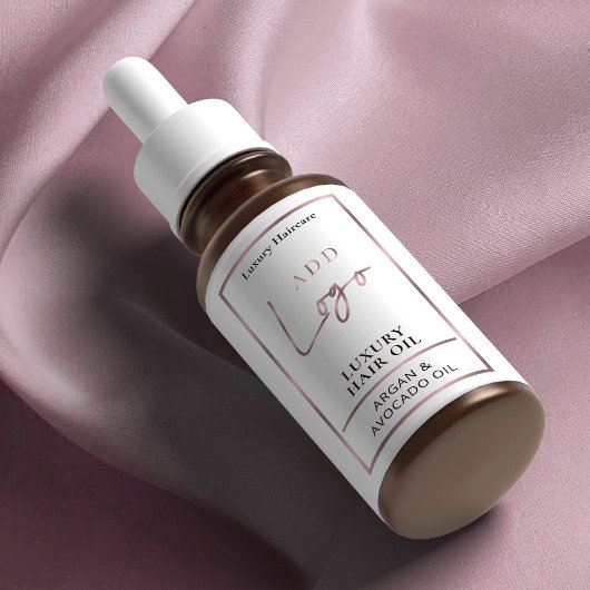 バラエレガント金ゴールドロゴヘア油2OZスポイトボトル ラベル