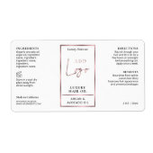 バラエレガント金ゴールドロゴヘア油2OZスポイトボトル ラベル (正面)