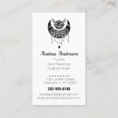 バラエレガント金ゴールド三日月 名刺 (裏面)