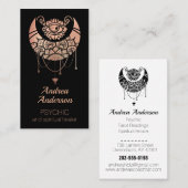 バラエレガント金ゴールド三日月 名刺 (正面/裏面)