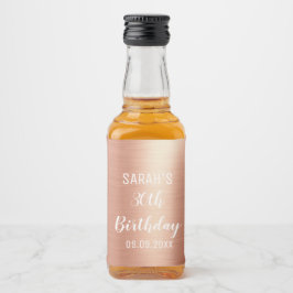 バラエレガント金ゴールド任意の年齢30歳の誕生日パーティー リキュールボトルラベル