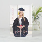 バラエレガント金ゴールド卒業ありがとう写真 サンキューカード (スタンド正面)