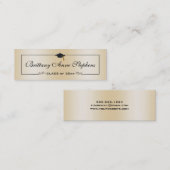 バラエレガント金ゴールド卒業キャップ名カード挿入 コーリングカード (正面/裏面)