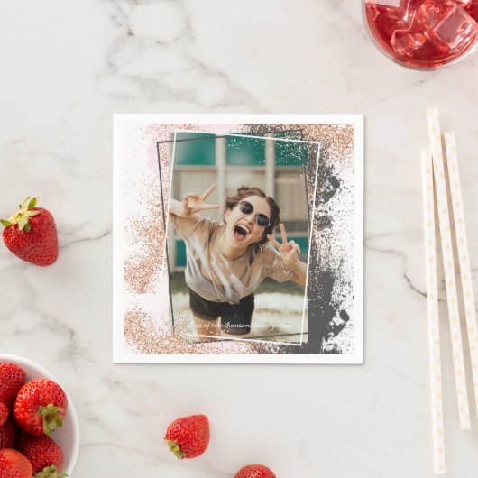 バラエレガント金ゴールド卒業パーティナプキンス スタンダードカクテルナプキン (インサイチュ)