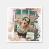 バラエレガント金ゴールド卒業パーティナプキンス スタンダードカクテルナプキン (正面)