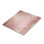 バラエレガント金ゴールド及びピンクフローラ タイル (側面)