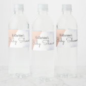 バラエレガント金ゴールド及び白い大理石の赤ちゃんシャワー ペットボトルラベル (ボトル)