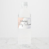 バラエレガント金ゴールド及び白い大理石の赤ちゃんシャワー ペットボトルラベル (正面)