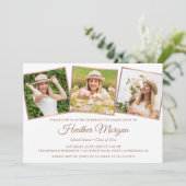 バラエレガント金ゴールド大学院写真修了会 招待状 (スタンド正面)