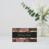 バラエレガント金ゴールド大理石と金ゴールド 名刺 (スタンド正面)