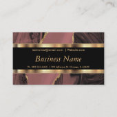 バラエレガント金ゴールド大理石と金ゴールド 名刺 (正面)