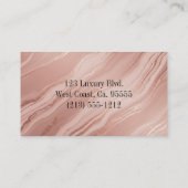 バラエレガント金ゴールド大理石アーキテクト&トレード 名刺 (裏面)