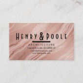 バラエレガント金ゴールド大理石アーキテクト&トレード 名刺 (正面)
