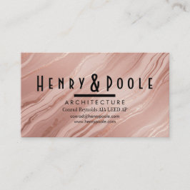 バラエレガント金ゴールド大理石アーキテクト&トレード 名刺
