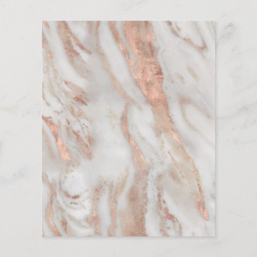 バラエレガント金ゴールド大理石ブライダルシャワー招待 (裏面)