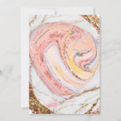 バラエレガント金ゴールド大理石21st誕生日パーティー 招待状 (裏面)