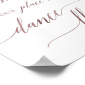 バラエレガント金ゴールド座席表ダンスフロア標識 ポスター (角)